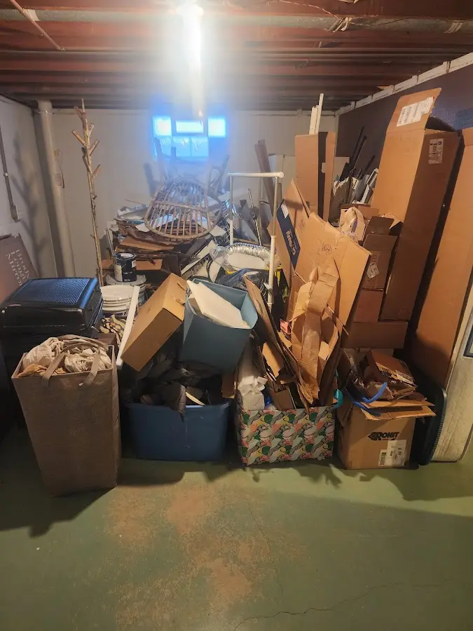 Roll-off dumpster container at job site for Roll Off Dumpster Rental in Five Corners